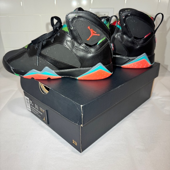 Air Jordan 7 Retro 30th Bg Barcelona Nights #705412 007 Black Sz 7 Youth 2015 Yr